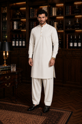 Premium Wash & Wear Shalwar Kameez-Off White