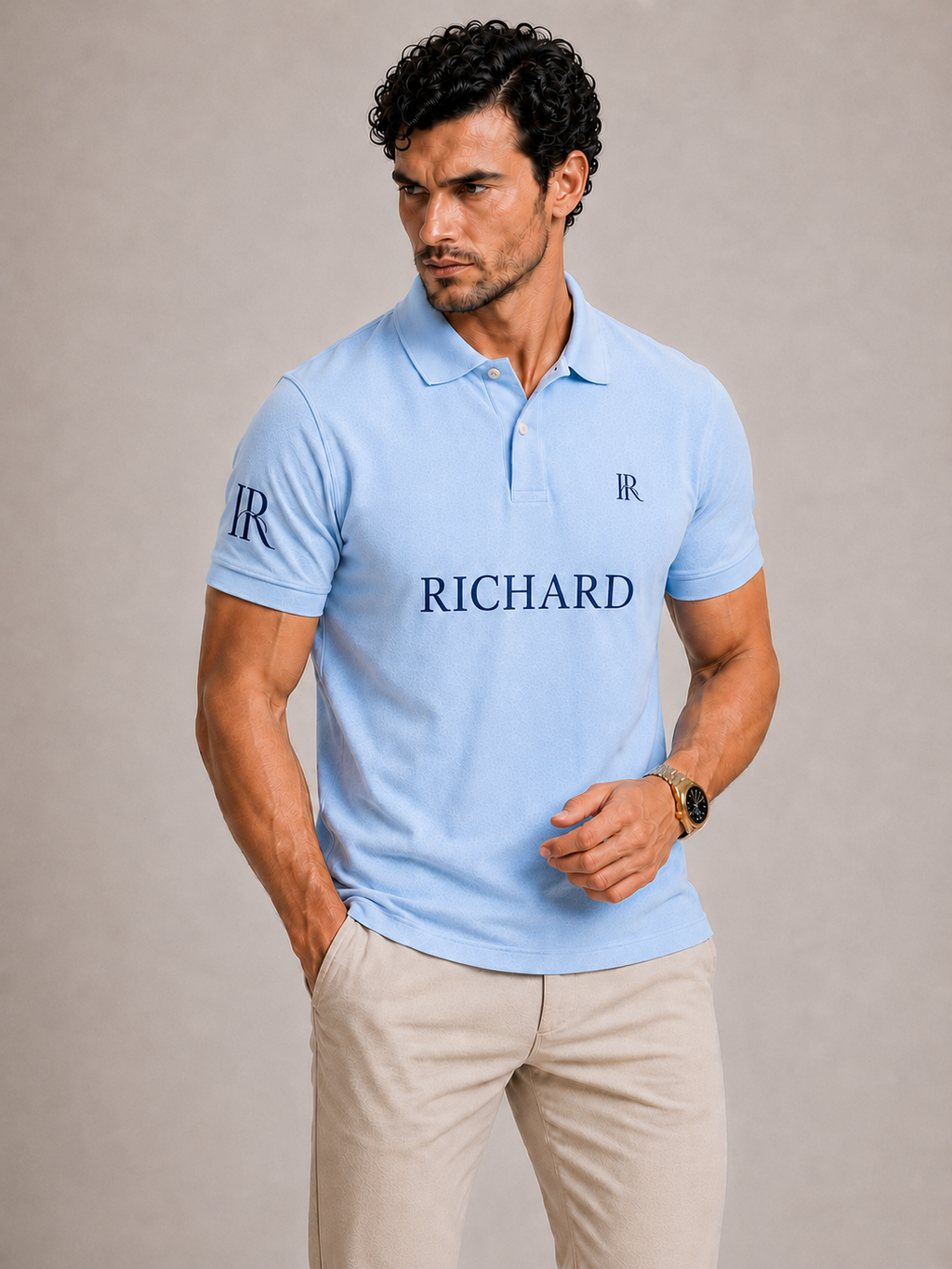 Richard's Signature Polo- Sky Blue