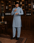 Premium Wash & Wear Shalwar Kameez-Sky Blue