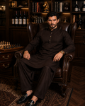 Premium Wash & Wear Shalwar Kameez-Dark Brown